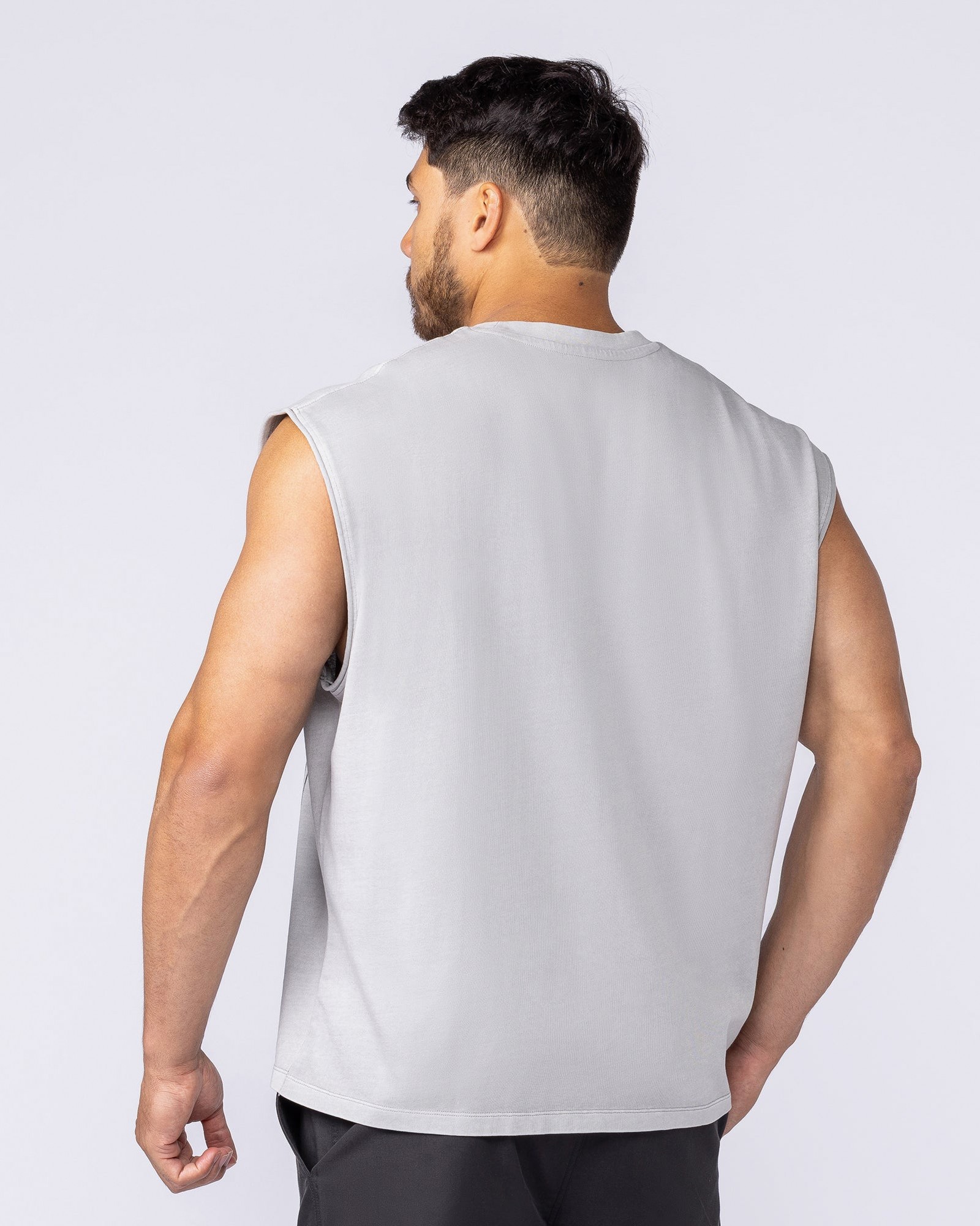Spartan Vintage Boxy Muscle Tank - Washed Quiet Grey