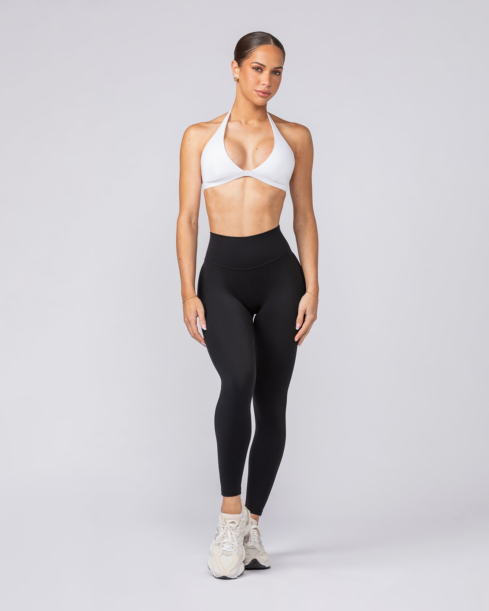 Aura Peachy Invisible Scrunch Ankle Leggings - Black